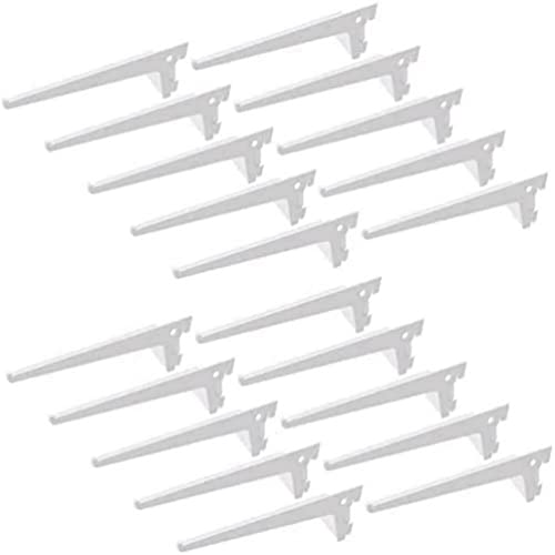 Emuca Regalträger für Holz-/Glasregal, für Profil mit Durchlass 50 mm, 400 mm, Stahl, Weiß, 20 Stück Emuca Regalträger für Holz-/Glasregal, für Profil mit Durchlass 50 mm, 400 mm, Stahl, Weiß, 20 Stück von Emuca