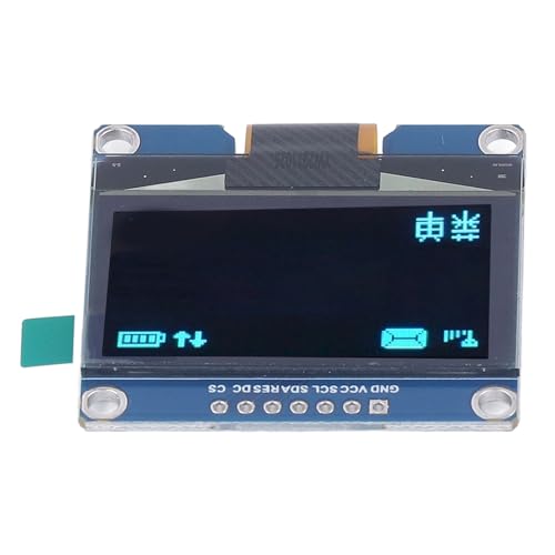 7Pin 1,54 Zoll IPS-Anzeigemodul SPD0301 Antriebs-IC 128X64 SPI-Schnittstelle Flexibles IPS-Display Automatisierungsmaschine 3,3V-5V (MRC129C Blau) von EMUKOEP