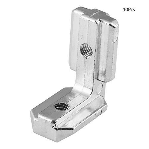 EMUKOEP 10 Einheiten. Innerer Eckanschluss des L -Aluminiumprofils mit T -verdrängten T verdrängten Kohlenstoffstahlsteinen (Europäischer Standard 4040) von EMUKOEP