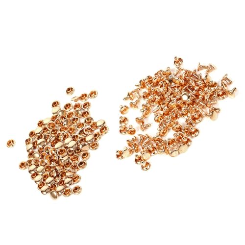 EMUKOEP 100 Spiele 8x8mm Double Cap Remoche Lederhandwerk Reparaturen Tachuelas Dekoration von Spieße (Gold) von EMUKOEP