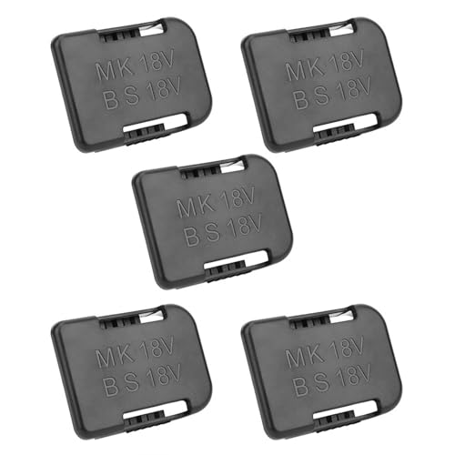 EMUKOEP 5 -Stück -Batteriespeicherregal, Lithium Batterie Lagerregal, Regalstütze, Gürtelschlitz für 18 V Fixiergeräte (Schwarz) von EMUKOEP