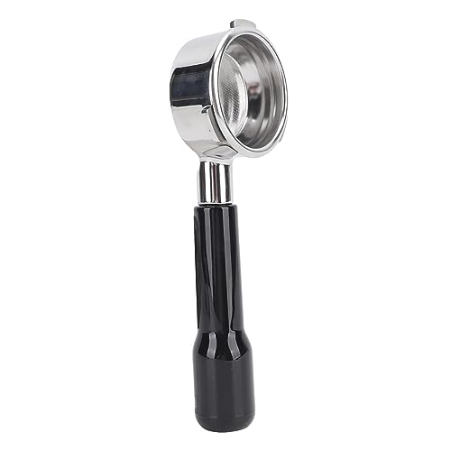 EMUKOEP 58 Mm 3 Ohren Bodenloser Siebträger Kaffee Bodenloser Siebträger Barsetto-Kaffeemaschine (Schwarz) von EMUKOEP