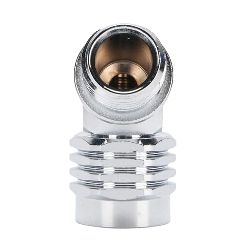 EMUKOEP Adapter für Tauchregler aus Metall, 110° Schwenkbar, CR-beschichtetes Messing, Adapter für die Zweite Stufe Zum Gerätetauchen von EMUKOEP
