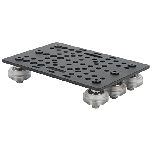 EMUKOEP Aluminium mit Segelplatte Schwarz Anodierter Oberfläche 3D -Drucker -Garan -Board mit Riemenscheibe 0,8 Bis 3,1 Zoll (Transparente Riemenscheibe) von EMUKOEP