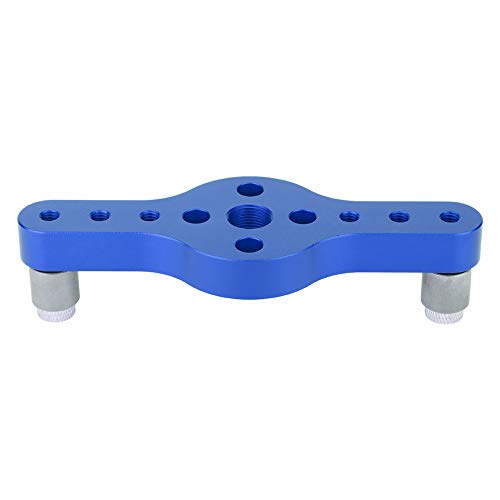 EMUKOEP Bohrlokator, Aluminiumlegierungs -Bohrkaliber, Carpentry -Werkzeug mit 3 OD Bohrbus (Blau) von EMUKOEP