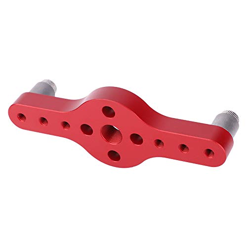 EMUKOEP Bohrlokator, Aluminiumlegierungs -Bohrkaliber, Carpentry -Werkzeug mit 3 OD Bohrbus (Rot) von EMUKOEP
