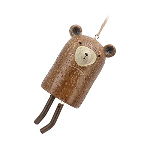 EMUKOEP Rustikale Windglockenharz -Hand -Gartendekoration (C Waschbär) von EMUKOEP