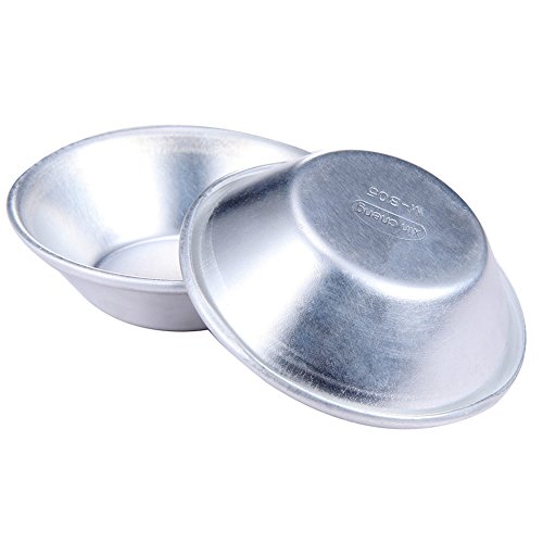 10 Ei Tart Zinn Form Kuchen Stil Form Pie pasteis Ofen backen rund creme (Silber) von EMVANV