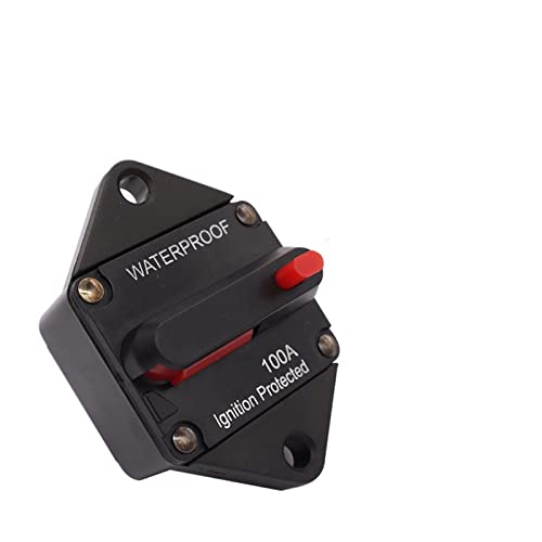 EMVIXTGLK 20-200A 12V 48V Auto-Audio-Verstärker Leistungsschalter Sicherungshalter Stereo-Verstärker Refit Sicherungsadapter mit manueller Reset-Taste(20A) von EMVIXTGLK