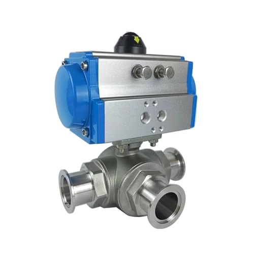 Pneumatische Drei-Wege-Kugelhahn T/L Flow Kugelhahn Vakuum Drei-Wege Pneumatische(T-KF16) von EMVIXTGLK