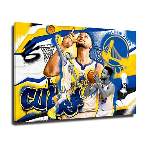 Stephen Curry Poster, Basketballposter, 2022, Super-Star-Poster, Leinwand, Wandkunst, Dekoration für Wohnzimmer, Noucan (40,6 x 61 cm, ohne Rahmen, A) von EMXEE