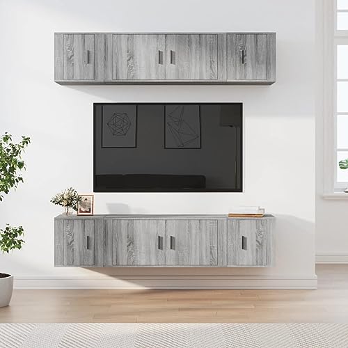 EMYRLXQW 6-teiliges TV-Schrank-Set grau Sonoma Holzwerkstoff EMYRLXQW 6-teiliges TV-Schrank-Set grau Sonoma Holzwerkstoff von EMYRLXQW