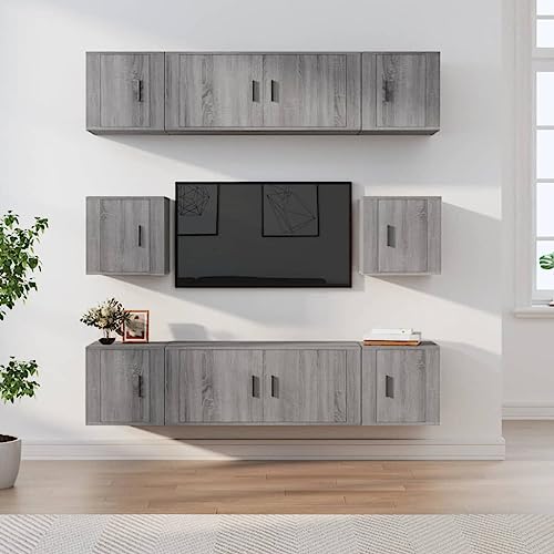EMYRLXQW 8-teiliges TV-Schrank-Set grau Sonoma Holzwerkstoff EMYRLXQW 8-teiliges TV-Schrank-Set grau Sonoma Holzwerkstoff von EMYRLXQW