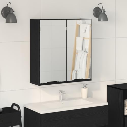 EMYRLXQW Badspiegelschrank - Schwarze Eiche, 64x20x66,5 cm, aus Holzwerkstoff EMYRLXQW Badspiegelschrank - Schwarze Eiche, 64x20x66,5 cm, aus Holzwerkstoff von EMYRLXQW