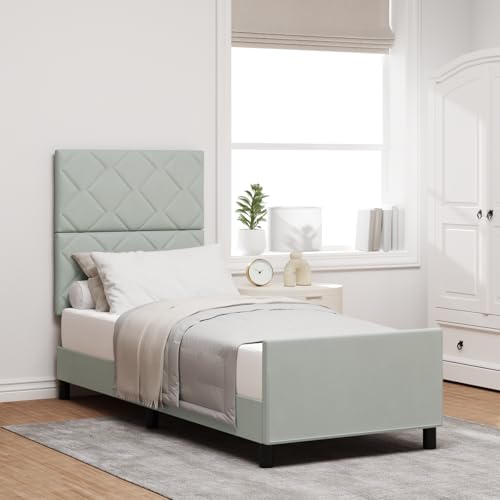 EMYRLXQW Betten & Zubehör, Betten & Bettrahmen Bettgestell Hellgrau 80x200 cm Samt EMYRLXQW Betten & Zubehör, Betten & Bettrahmen Bettgestell Hellgrau 80x200 cm Samt von EMYRLXQW