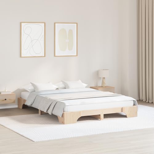 EMYRLXQW Betten & Zubehör, Betten & Bettrahmen Bettgestell Kiefer Natur Holz 160x200 cm belastbares Bettgestell EMYRLXQW Betten & Zubehör, Betten & Bettrahmen Bettgestell Kiefer Natur Holz 160x200 cm belastbares Bettgestell von EMYRLXQW