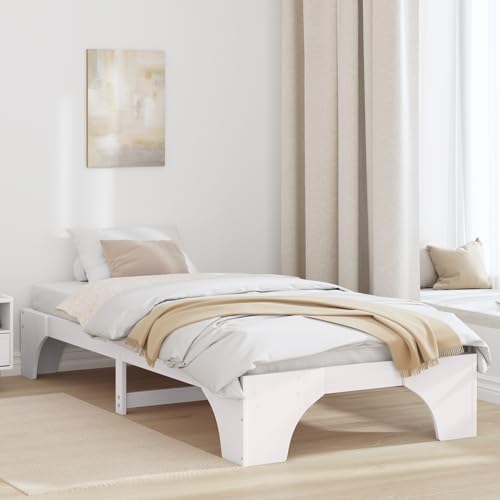 EMYRLXQW Betten & Zubehör, Betten & Bettrahmen Bettgestell Weiß Holz 100x200 cm Rechteckig EMYRLXQW Betten & Zubehör, Betten & Bettrahmen Bettgestell Weiß Holz 100x200 cm Rechteckig von EMYRLXQW