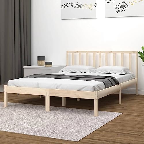 EMYRLXQW Betten & Zubehör, Betten & Bettrahmen Bettgestell ohne Matratze Massivholz Kiefer 120x190 cm kleines Doppelbett von EMYRLXQW