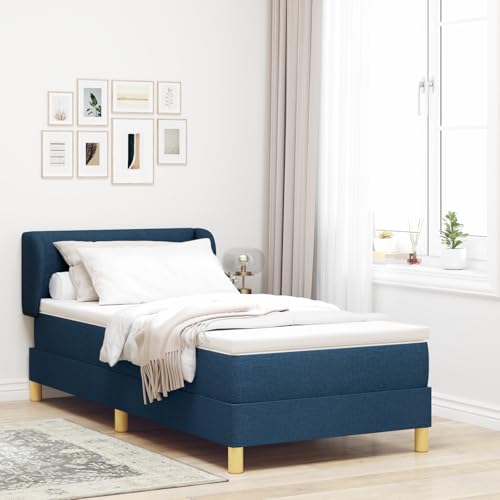EMYRLXQW Betten & Zubehör, Betten & Bettrahmen - Boxspringbett mit Matratze in Blau 80x200 cm Stoff von EMYRLXQW
