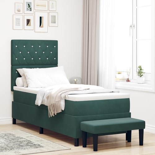 EMYRLXQW Betten & Zubehör, Betten & Bettrahmen - Boxspringbett mit Matratze & Bank Dunkelgrün 80x200 cm Samt EMYRLXQW Betten & Zubehör, Betten & Bettrahmen - Boxspringbett mit Matratze & Bank Dunkelgrün 80x200 cm Samt von EMYRLXQW