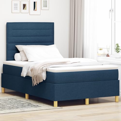 EMYRLXQW Betten & Zubehör, Betten & Bettrahmen - Boxspringbett mit Matratze & LED Blau 120x200 cm Stoff EMYRLXQW Betten & Zubehör, Betten & Bettrahmen - Boxspringbett mit Matratze & LED Blau 120x200 cm Stoff von EMYRLXQW