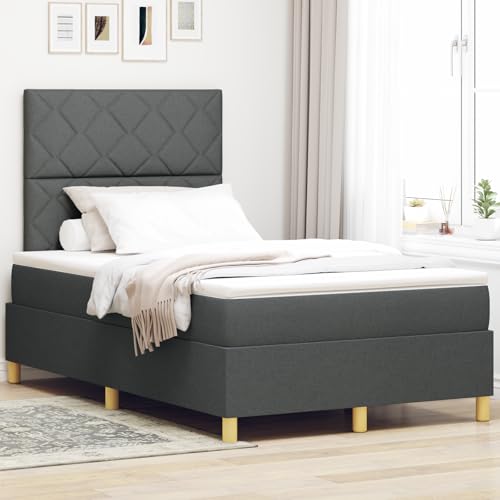 EMYRLXQW Betten & Zubehör, Betten & Bettrahmen - Boxspringbett mit Matratze & LED Dunkelgrau 120x190 cm Stoff EMYRLXQW Betten & Zubehör, Betten & Bettrahmen - Boxspringbett mit Matratze & LED Dunkelgrau 120x190 cm Stoff von EMYRLXQW
