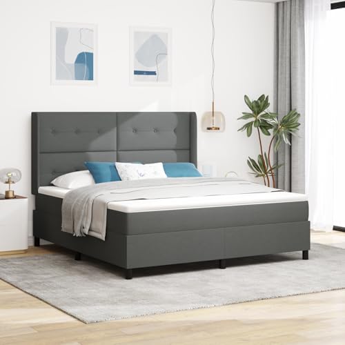 EMYRLXQW Betten & Zubehör, Betten & Bettrahmen - Boxspringbett mit Matratze & LED Dunkelgrau 180x200 cm Stoff EMYRLXQW Betten & Zubehör, Betten & Bettrahmen - Boxspringbett mit Matratze & LED Dunkelgrau 180x200 cm Stoff von EMYRLXQW
