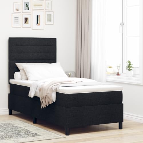 EMYRLXQW Betten & Zubehör, Betten & Bettrahmen - Boxspringbett mit Matratze & LED Schwarz 100x200 cm Stoff EMYRLXQW Betten & Zubehör, Betten & Bettrahmen - Boxspringbett mit Matratze & LED Schwarz 100x200 cm Stoff von EMYRLXQW