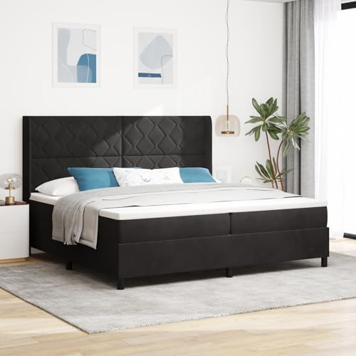 EMYRLXQW Betten & Zubehör, Betten & Bettrahmen - Boxspringbett mit Matratze & LED Schwarz 200x200 cm Samt EMYRLXQW Betten & Zubehör, Betten & Bettrahmen - Boxspringbett mit Matratze & LED Schwarz 200x200 cm Samt von EMYRLXQW