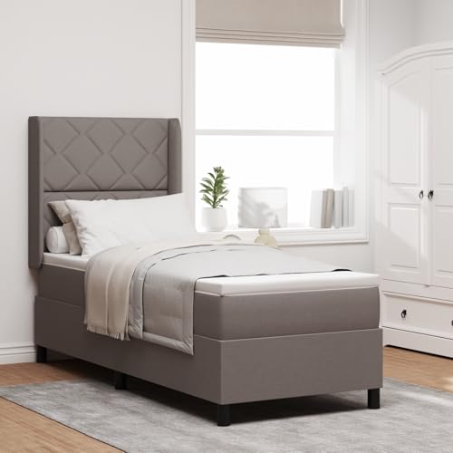 EMYRLXQW Betten & Zubehör, Betten & Bettrahmen - Boxspringbett mit Matratze & LED in Taupe, 80x200 cm Stoff EMYRLXQW Betten & Zubehör, Betten & Bettrahmen - Boxspringbett mit Matratze & LED in Taupe, 80x200 cm Stoff von EMYRLXQW