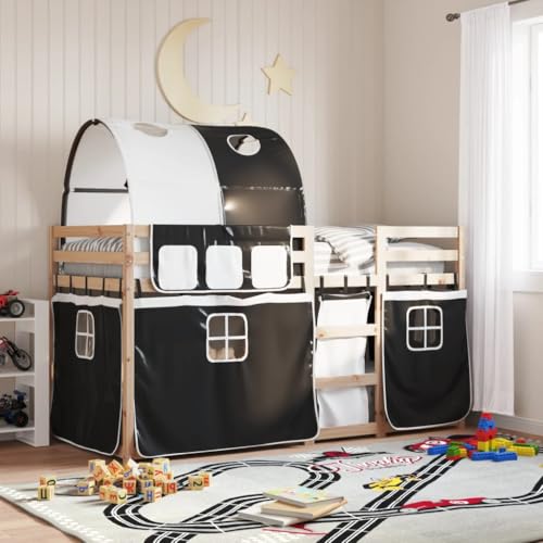 EMYRLXQW Betten & Zubehör, Betten & Bettrahmen Etagenbett ohne Matratze Weiß & Schwarz 80x200 cm Massivholz Kiefer EMYRLXQW Betten & Zubehör, Betten & Bettrahmen Etagenbett ohne Matratze Weiß & Schwarz 80x200 cm Massivholz Kiefer von EMYRLXQW