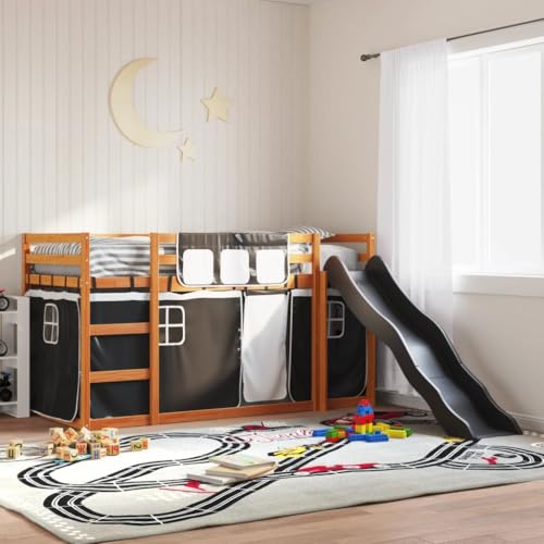 EMYRLXQW Betten & Zubehör, Betten & Bettrahmen Etagenbett ohne Matratze mit Rutsche Weiß und Schwarz 90x200 cm EMYRLXQW Betten & Zubehör, Betten & Bettrahmen Etagenbett ohne Matratze mit Rutsche Weiß und Schwarz 90x200 cm von EMYRLXQW