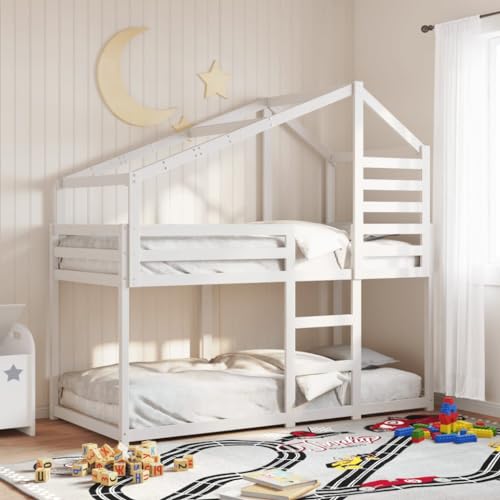 EMYRLXQW Betten & Zubehör, Betten & Bettrahmen Etagenbett ohne Matratze weiß 90x200 cm Massivholz Kiefer EMYRLXQW Betten & Zubehör, Betten & Bettrahmen Etagenbett ohne Matratze weiß 90x200 cm Massivholz Kiefer von EMYRLXQW