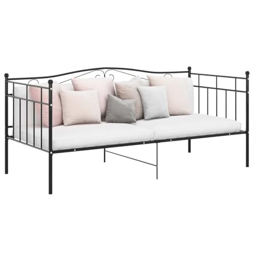 EMYRLXQW Betten & Zubehör, Betten & Bettrahmen-Sofa-Bettgestell ohne Matratze, schwarzes Metall, 90x200 cm EMYRLXQW Betten & Zubehör, Betten & Bettrahmen-Sofa-Bettgestell ohne Matratze, schwarzes Metall, 90x200 cm von EMYRLXQW