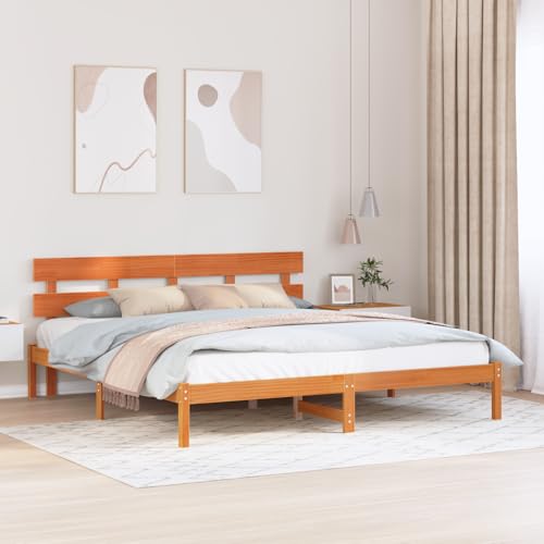 EMYRLXQW Betten & Zubehör, Betten & Bettrahmen - Wachs Braun Kiefer Bettgestell Wachs Braun Massiv Kiefer Holz 180x200 cm EMYRLXQW Betten & Zubehör, Betten & Bettrahmen - Wachs Braun Kiefer Bettgestell Wachs Braun Massiv Kiefer Holz 180x200 cm von EMYRLXQW