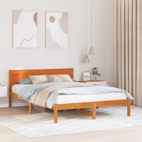 EMYRLXQW Betten & Zubehör, Betten & Bettrahmen - Wachs Braun Kiefer Holz Bettgestell Wachsbraun Massivholz 160x200 cm EMYRLXQW Betten & Zubehör, Betten & Bettrahmen - Wachs Braun Kiefer Holz Bettgestell Wachsbraun Massivholz 160x200 cm von EMYRLXQW