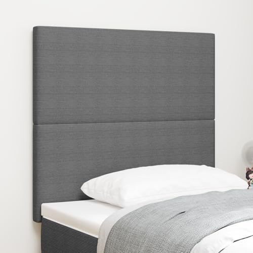 EMYRLXQW Betten & Zubehör, Kopfteile & Fußteile, LED-Kopfteil, hellgrau, 80 cm, Cordstoff von EMYRLXQW