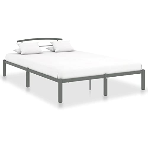 EMYRLXQW Betten & Zubehör-Betten & Bettrahmen-284664 Bettgestell ohne Matratze Grau Metall 120x200 cm EMYRLXQW Betten & Zubehör-Betten & Bettrahmen-284664 Bettgestell ohne Matratze Grau Metall 120x200 cm von EMYRLXQW