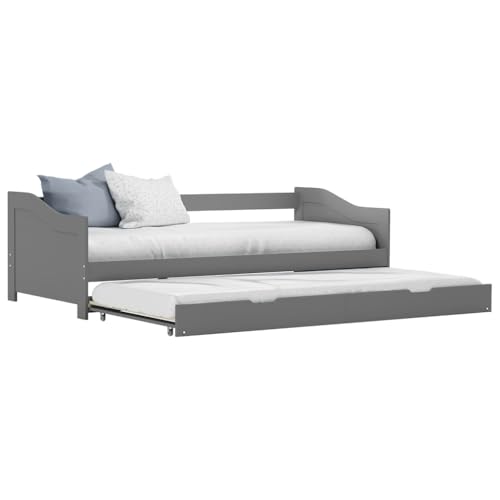 EMYRLXQW Betten & Zubehör - Betten & Bettrahmen - Ausziehbares Schlafsofa Bettgestell ohne Matratze Grau 90x200 cm EMYRLXQW Betten & Zubehör - Betten & Bettrahmen - Ausziehbares Schlafsofa Bettgestell ohne Matratze Grau 90x200 cm von EMYRLXQW
