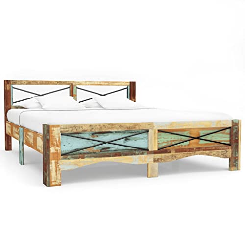 EMYRLXQW Betten & Zubehör - Betten & Bettrahmen - Bettgestell ohne Matratze Massivholz Altholz 140x200 cm EMYRLXQW Betten & Zubehör - Betten & Bettrahmen - Bettgestell ohne Matratze Massivholz Altholz 140x200 cm von EMYRLXQW