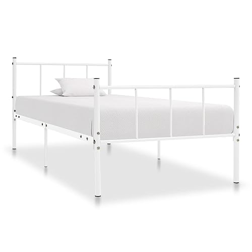 EMYRLXQW Betten & Zubehör-Betten & Bettrahmen Bettgestell ohne Matratze Weiß Metall 90x200 cm EMYRLXQW Betten & Zubehör-Betten & Bettrahmen Bettgestell ohne Matratze Weiß Metall 90x200 cm von EMYRLXQW