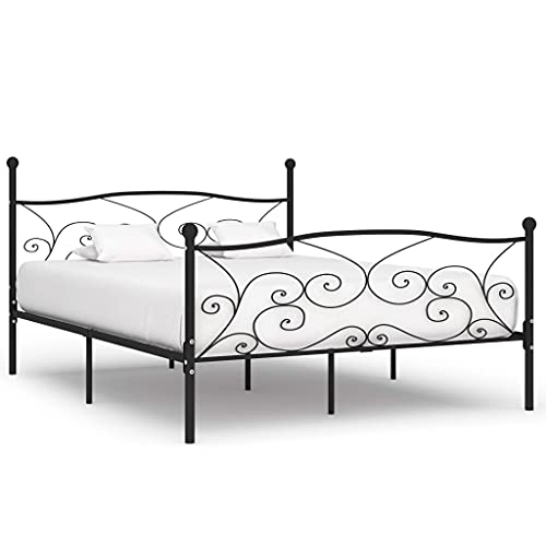 EMYRLXQW Betten & Zubehör - Betten & Bettrahmen - Bettgestell ohne Matratze mit Lattenrost aus schwarzem Metall 200x200 cm EMYRLXQW Betten & Zubehör - Betten & Bettrahmen - Bettgestell ohne Matratze mit Lattenrost aus schwarzem Metall 200x200 cm von EMYRLXQW
