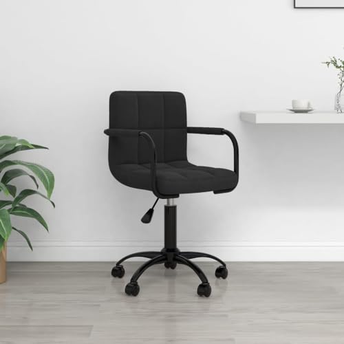 EMYRLXQW Büro- und Schreibtischstuhl, Drehstuhl, schwarzer Samt von EMYRLXQW
