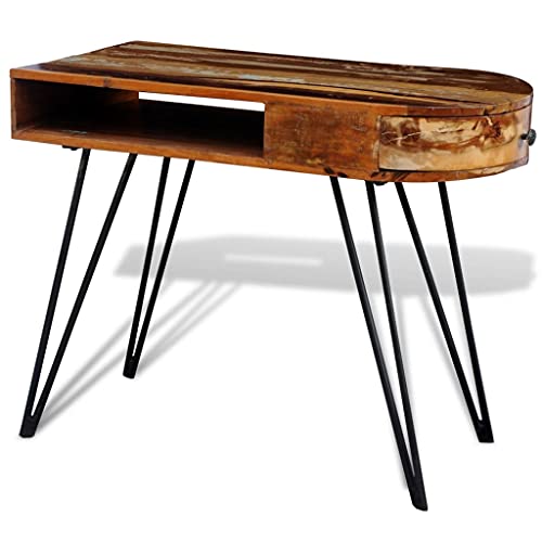 EMYRLXQW Büromöbel-Schreibtische aus recyceltem Massivholz mit Eisenstiftbeinen, Büromöbel-Schreibtische EMYRLXQW Büromöbel-Schreibtische aus recyceltem Massivholz mit Eisenstiftbeinen, Büromöbel-Schreibtische von EMYRLXQW