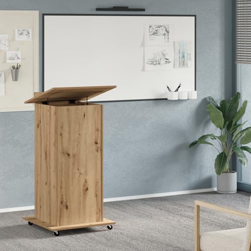 EMYRLXQW Büroschreibtisch-Podium mit Rollen, aus Eichenholz EMYRLXQW Büroschreibtisch-Podium mit Rollen, aus Eichenholz von EMYRLXQW