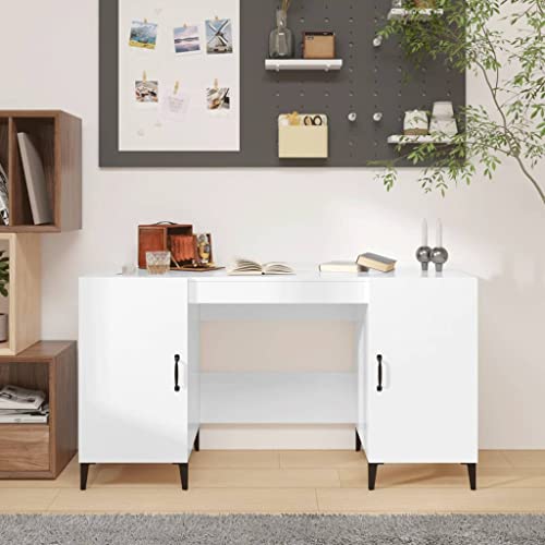 EMYRLXQW Büroschreibtisch-Schreibtisch Hochglanz Weiß 140x50x75cm Holzwerkstoff EMYRLXQW Büroschreibtisch-Schreibtisch Hochglanz Weiß 140x50x75cm Holzwerkstoff von EMYRLXQW