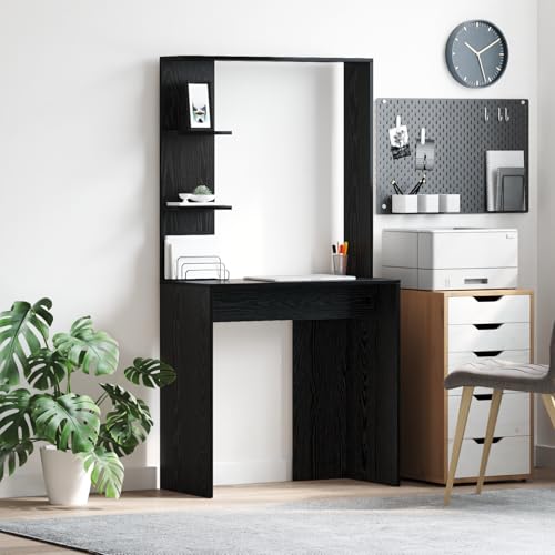 EMYRLXQW Büroschreibtische, schwarze Eiche, Computertisch, schwarze Eiche, Massivholz, MDF, kompakt EMYRLXQW Büroschreibtische, schwarze Eiche, Computertisch, schwarze Eiche, Massivholz, MDF, kompakt von EMYRLXQW