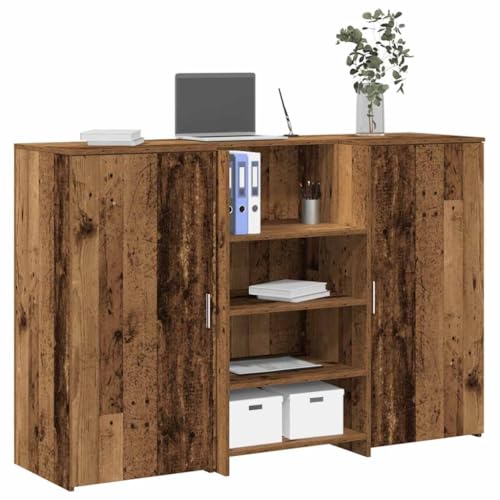 EMYRLXQW Büroschreibtische Empfangstisch Altes Holz 155x50x103,5cm Holzwerkstoff von EMYRLXQW