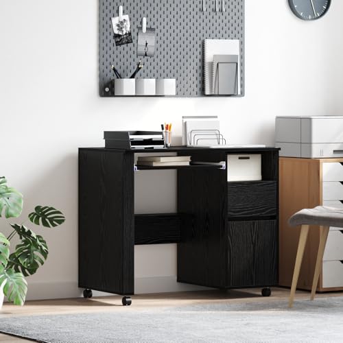 EMYRLXQW Büroschreibtische aus schwarzer Eiche, Computertisch, schwarze Eiche, Holz, Metall, mittelgroß EMYRLXQW Büroschreibtische aus schwarzer Eiche, Computertisch, schwarze Eiche, Holz, Metall, mittelgroß von EMYRLXQW