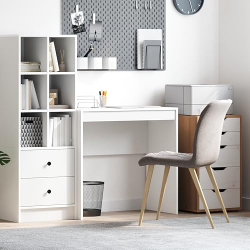 EMYRLXQW Bürotische-Schreibtisch Weiß MDF 80x40x76cm Einfacher Schreibtisch EMYRLXQW Bürotische-Schreibtisch Weiß MDF 80x40x76cm Einfacher Schreibtisch von EMYRLXQW
